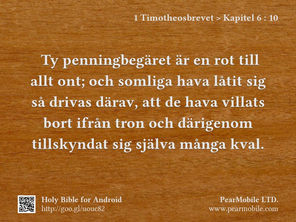 1 Timotheosbrevet, Kapitel 6:10